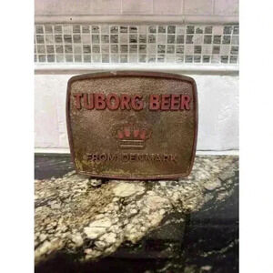 VINTAGE light up Tuborg Beer Sign Gol